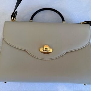 Bally Elegant Top Handle Cream Handbag